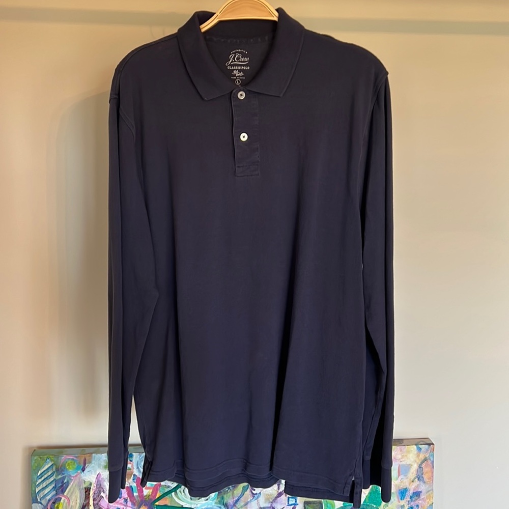 J. Crew classic polo long sleeve size large